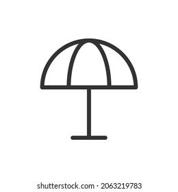 Umbrella line icon in trendy style. Stroke vector pictogram isolated on a white background. Umbrella premium outline icons.