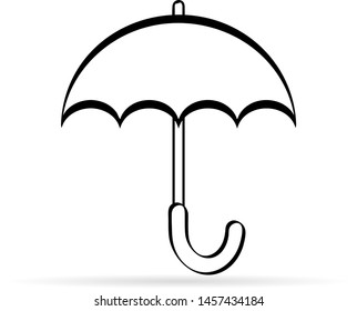 umbrella line icon, vector illustration
