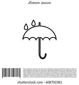 Umbrella line icon. vector illustration