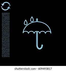 Umbrella line icon. vector illustration