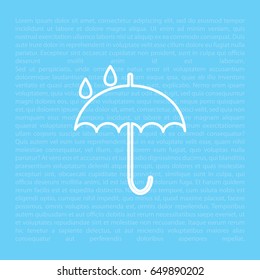 Umbrella line icon. vector illustration