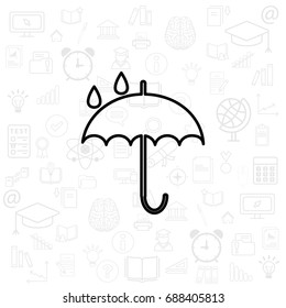 Umbrella line icon. vector illustration