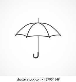 Umbrella line icon. Vector line icon isolated on white background