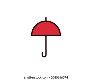 Umbrella line icon. Vector symbol in trendy flat style on white background. Travel sing for design.