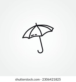 Umbrella line icon. Umbrella web linear icon.