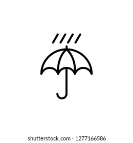 umbrella line simple icon on white background