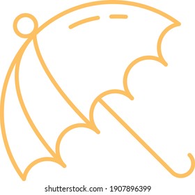 Umbrella line single and set vector icon. Editable stroke.