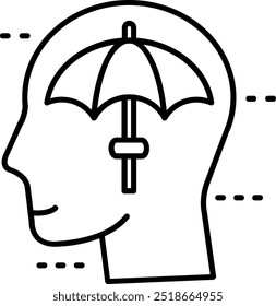 Umbrella Line vector Icon Design