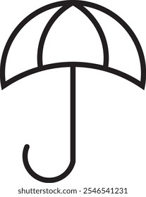 Umbrella Line Vector Icon for design web or mobile 