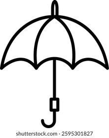 Umbrella Line Vector Icon Design