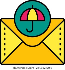 Umbrella Line vector Icon Design