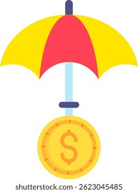 Umbrella Linie Vektor Symbol Design