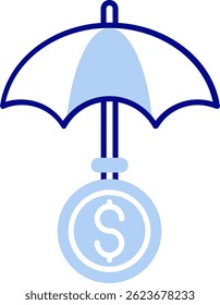 Umbrella Line vector Icon Design