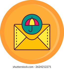 Línea de paraguas Vector Icon Design