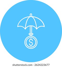 Umbrella Line vector Icon Design