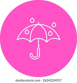 Línea de paraguas Vector Icon Design