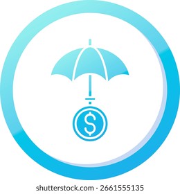 Línea de paraguas Vector Icon Design