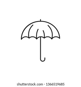 Umbrella line vector icon,umbrella icon in trendy flat style.
