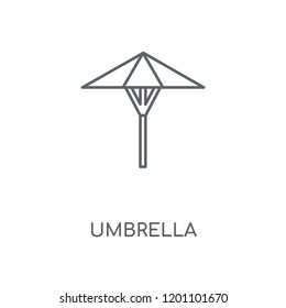 Umbrella linear icon. Umbrella concept stroke symbol design. Thin graphic elements vector illustration, outline pattern on a white background, eps 10.