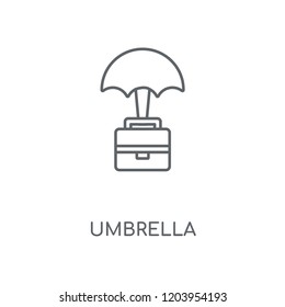 Umbrella linear icon. Umbrella concept stroke symbol design. Thin graphic elements vector illustration, outline pattern on a white background, eps 10.