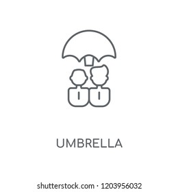 Umbrella linear icon. Umbrella concept stroke symbol design. Thin graphic elements vector illustration, outline pattern on a white background, eps 10.