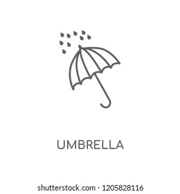 Umbrella linear icon. Umbrella concept stroke symbol design. Thin graphic elements vector illustration, outline pattern on a white background, eps 10.