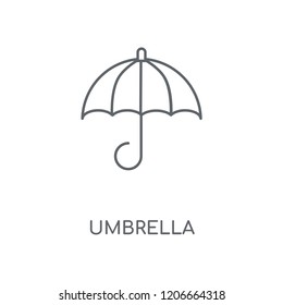 Umbrella linear icon. Umbrella concept stroke symbol design. Thin graphic elements vector illustration, outline pattern on a white background, eps 10.
