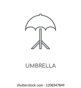 Umbrella linear icon. Umbrella concept stroke symbol design. Thin graphic elements vector illustration, outline pattern on a white background, eps 10.