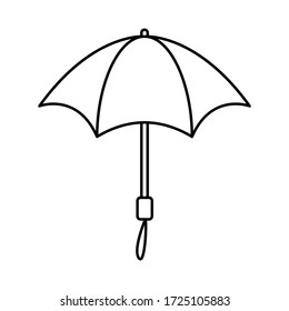 Umbrella linear icon. Vector illustration isolated on a white background.