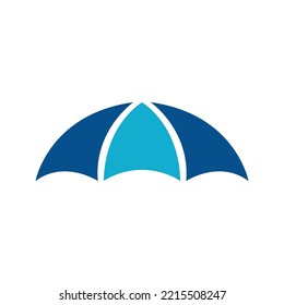 Umbrella logo design. ABstract umbrella