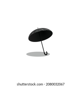Diseño del logo del paraguas. paraguas negro