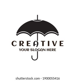 Umbrella logo design concept template