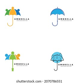 umbrella logo design icon template