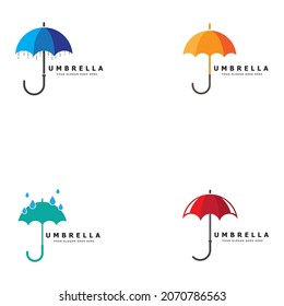 plantilla de icono de diseño de logotipo de paraguas