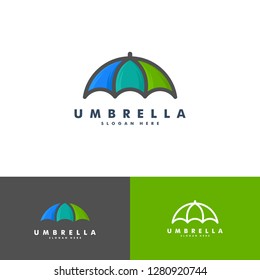 umbrella logo design, icon vector