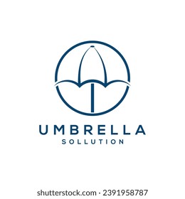 Umbrella logo design simple and creative concept