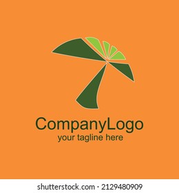 diseño de logotipo de paraguas inspiración simple
