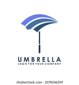 El vector de diseño del logotipo del paraguas