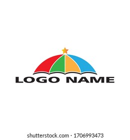 Umbrella logo design vector illustration