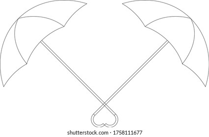 Material vectorial de diseño de logotipo de paraguas 