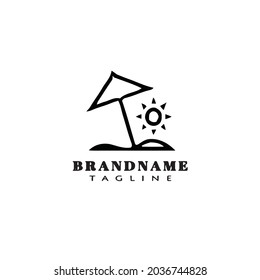 umbrella logo icon design template modern vector cute