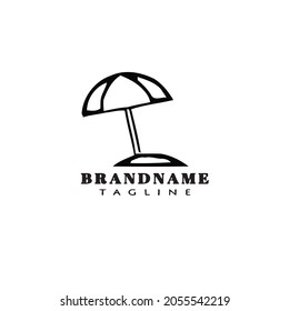 umbrella logo icon design template modern cute illustration
