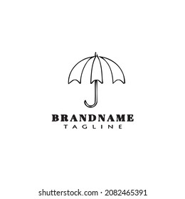 umbrella logo icon design template modern illustration