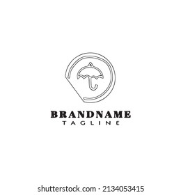 umbrella logo icon design template modern illustration