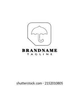 umbrella logo icon design template modern illustration