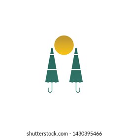 Umbrella logo icon design vector template