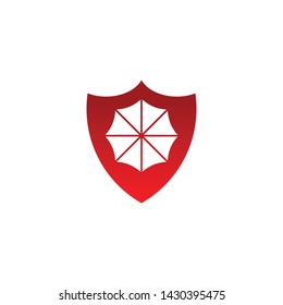 Umbrella logo icon design vector template