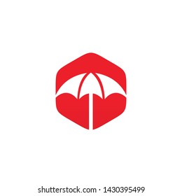 Umbrella logo icon design vector template