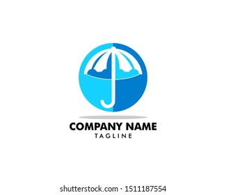 Umbrella logo icon design vector template