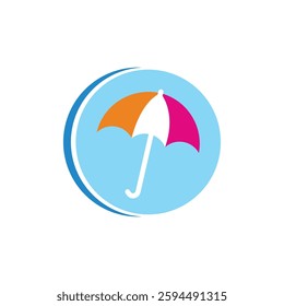 Umbrella logo icon illustration vector template